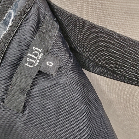 Tibi Strapless Black Brocade Mini Dress Bubble Hem Size 0 - Picture 7 of 9